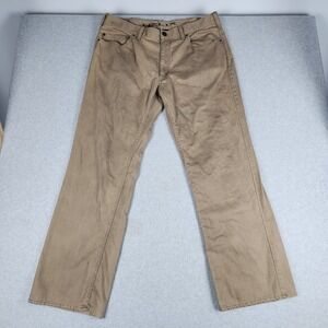 Helix Pants Mens 38x32 Tan Cotton 5-Pocket Casual Relaxed Fit Straight Outdoor